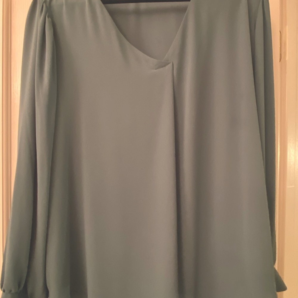 Beautiful Lush polyester blouse sage green